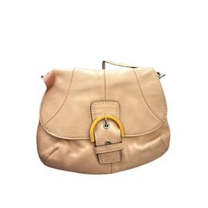 Coach Women's Pale Pink Leather Crossbody Bag Adjustable Strap